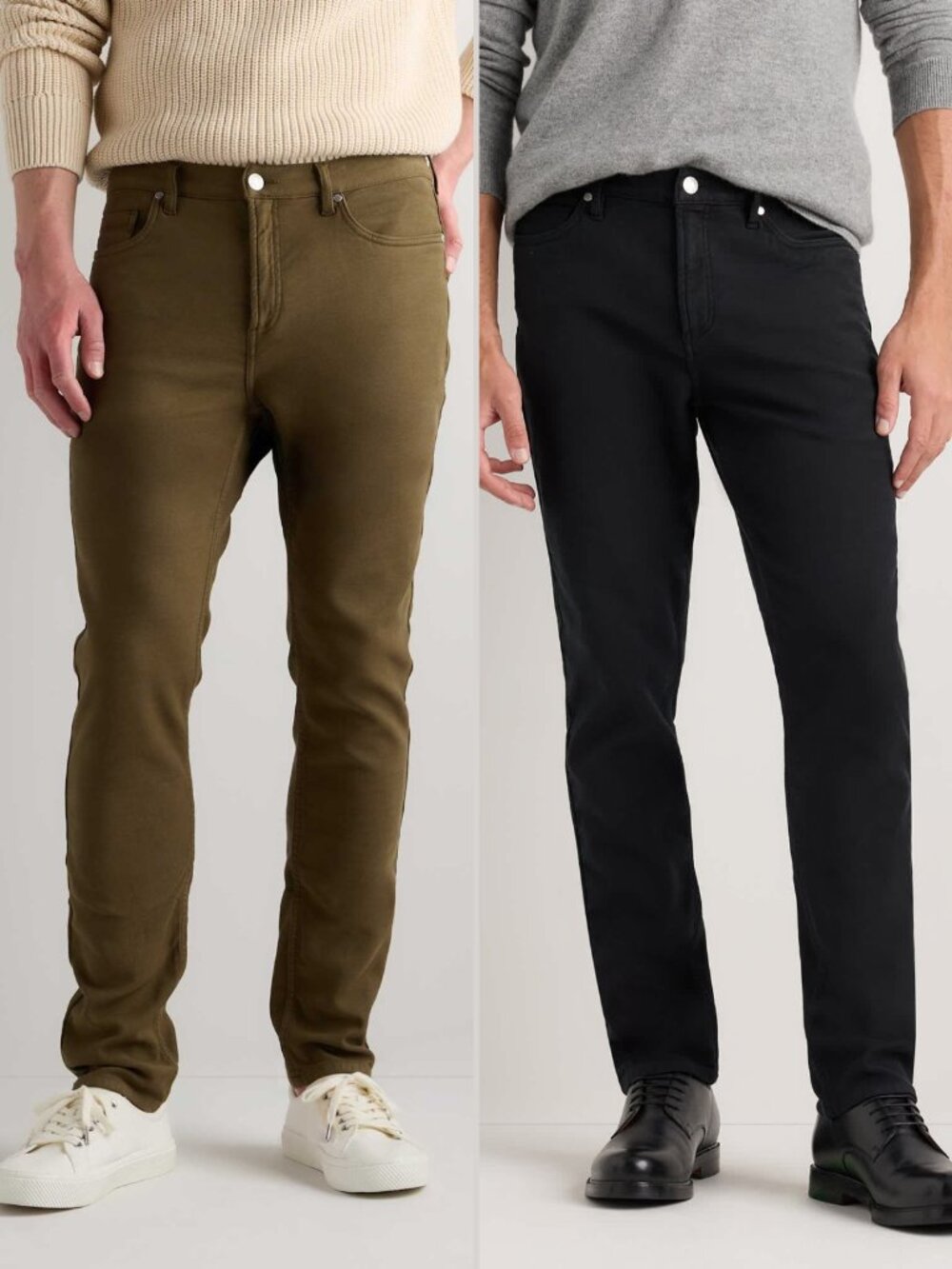 French Terry Pants Duo - Black and Olive Pairs